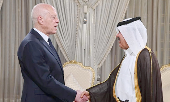 سفير قطر يودع تونس