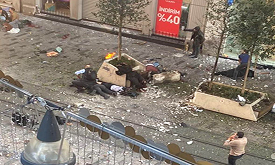 عملية انتحارية في المنطقة السياحية تقسيم باسطنبول