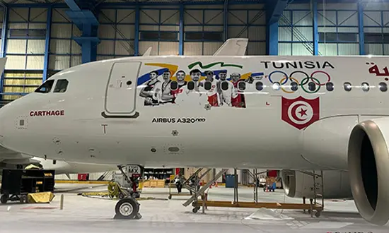 Airbus A320 Carthage aux couleurs des JO