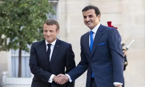 Emmanuel Macron et Temime alTheni