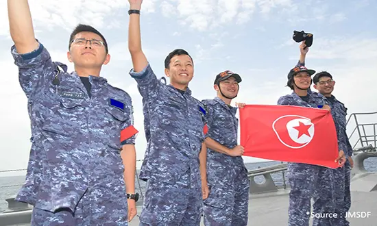 Officiers de la marine nippone en Tunisie