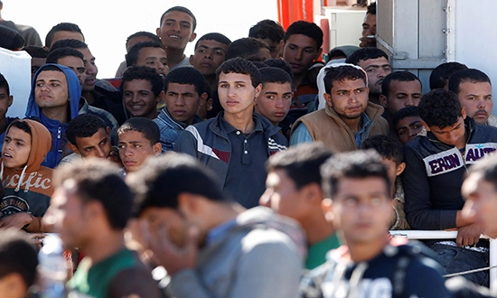 arrivee massive de migrants a Lampedusa