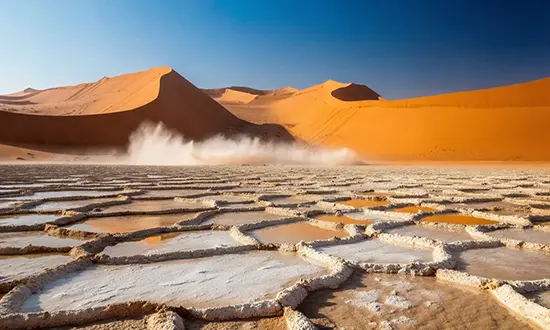 pluies sur le desert du Sahara